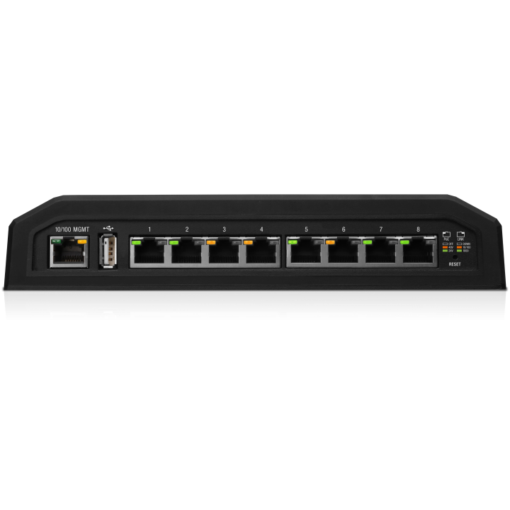 Коммутатор Ubiquiti NET SWITCH 8PORT 1000M POE ES-8XP UBIQUITI 1x10Base-T / 100Base-TX|8x10Base-T / 100Base-TX / 1000Base-T|PoE ports 8|Activity|Link|Power|Размер 210 x 185 x 41mm|Вес без упаковки 1.24 кг ES-8XP ES-8XP