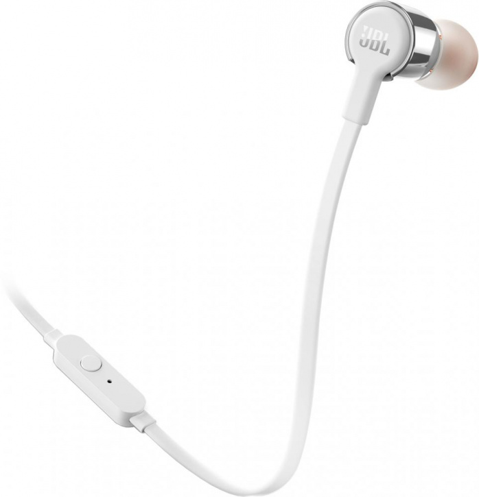 Гарнитура вкладыши JBL T210 1.2м серый/белый проводные (в ушной раковине) JBLT210GRY JBLT210GRY