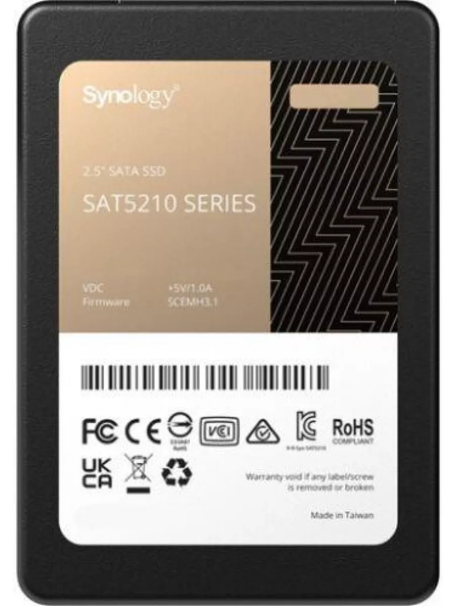 Накопитель SSD Synology 2.5" 480GB SAT5210 Series SATA, R530/W500Mb/s, IOPS 96K/55K, MTBF 1,5M SAT5210-480G SAT5210-480G