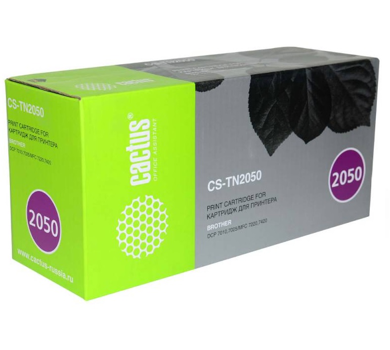 Тонер-картридж Cactus CS-TN2050 черный для Brother DCP 7010/7025/MFC 7220/7420 (2500стр.) CS-TN2050 CS-TN2050