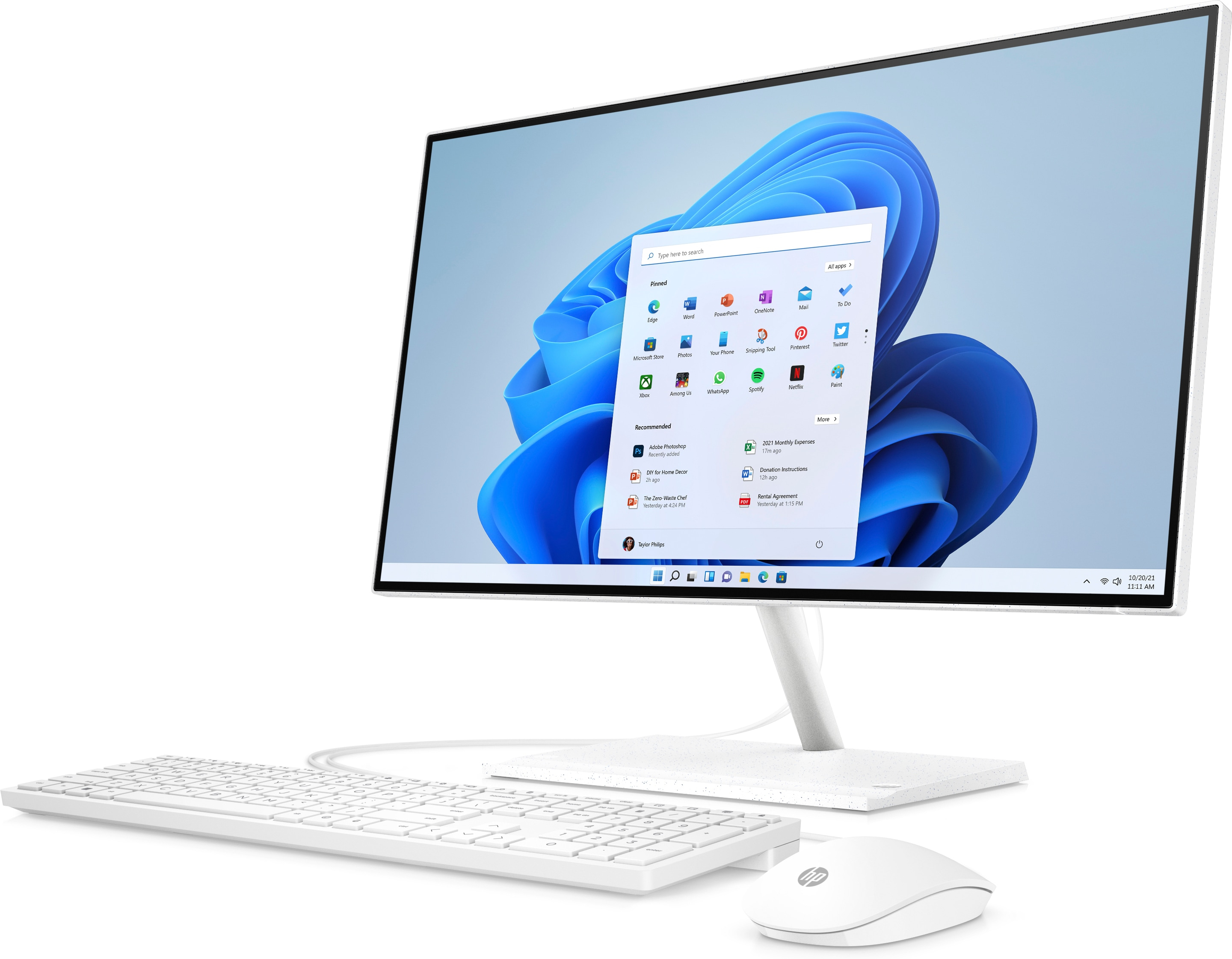 Моноблок HP 24-ck0000ci NT 23.8" FHD(1920x1080) Core i3-1215U, 8GB DDR4 3200 (2x4Gb), SSD 256Gb, Intel Internal Graphics, noDVD,Rus/Eng kbd&mouse wired, HD Webcam, White, Windows11, 1Y Wty 6C822EA 6C822EA #3