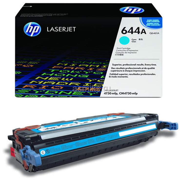 Тонер-картридж HP 644A Cyan для CLJ 4730mfp/CM4730 mfp Contract (12000 стр) Q6461AC Q6461AC