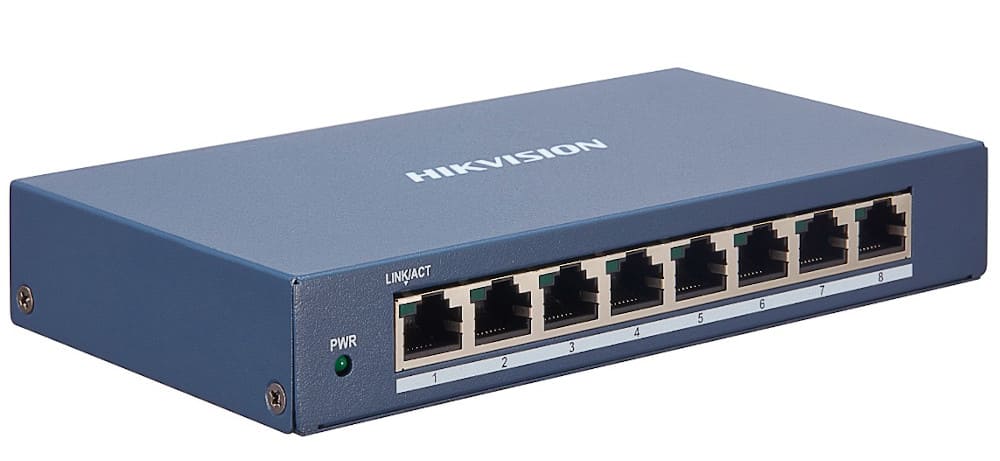 PoE коммутатор Hikvision DS-3E1508-EI L2,смарт-управляемый, 8 1000M RJ45-порт, визуализированная топология управления DS-3E1508-EI DS-3E1508-EI