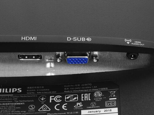 Монитор Philips 21.5" 223V7QHSB черный IPS LED 16:9 HDMI матовая 250cd 1920x1080 D-Sub FHD 2.92кг 223V7QHSB 00/01 223V7QHSB 00/01