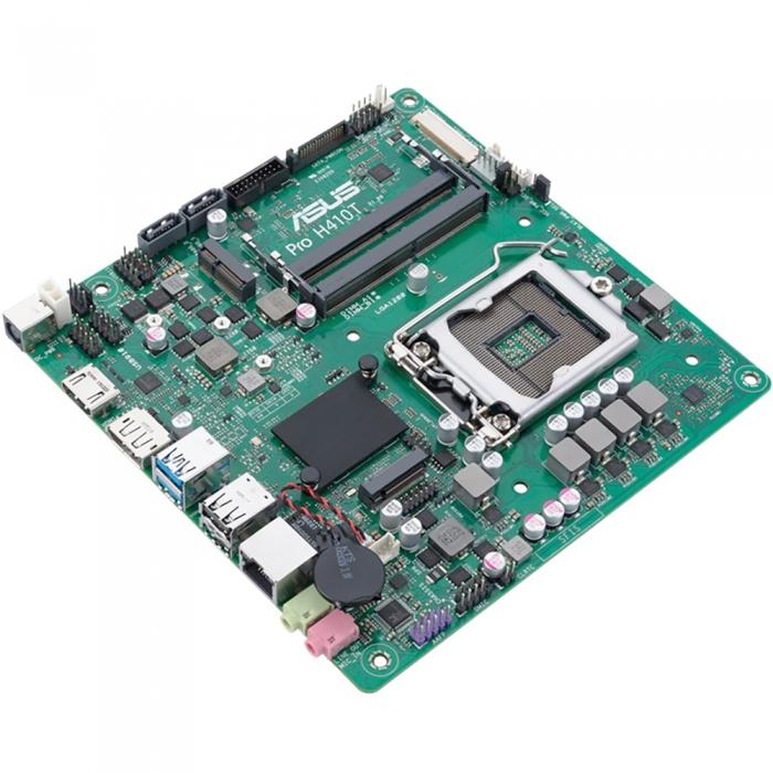 Материнская плата ASUS PRO H410T/CSM, LGA1200, H410, 2(SO-DIMM)*DDR4, HDMI,DP, SATA3, Audio, Gb LAN, USB 3.1*4, USB 2.0*7, COM*1, mITX PRO H410T/CSM PRO H410T/CSM