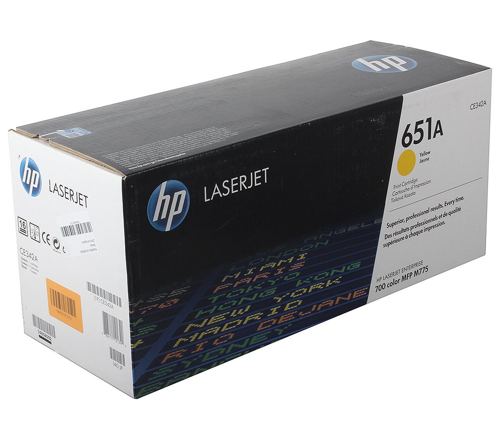 Тонер-картридж HP 651A Yellow для Color LaserJet Enterprise 700 M775dn/f/z/z+ M775fm/M775zm Contract (16000 стр) CE342AC CE342AC