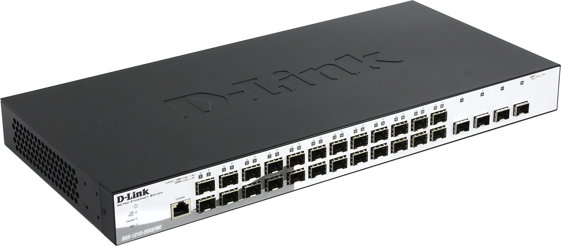 БУ Коммутатор D-link L2 с 24 портами 100/1000Base-X SFP,4 портами 10GBase-X SFP+ DGS-1210-28XS/ME/B1A БУ DGS-1210-28XS/ME/B1A
