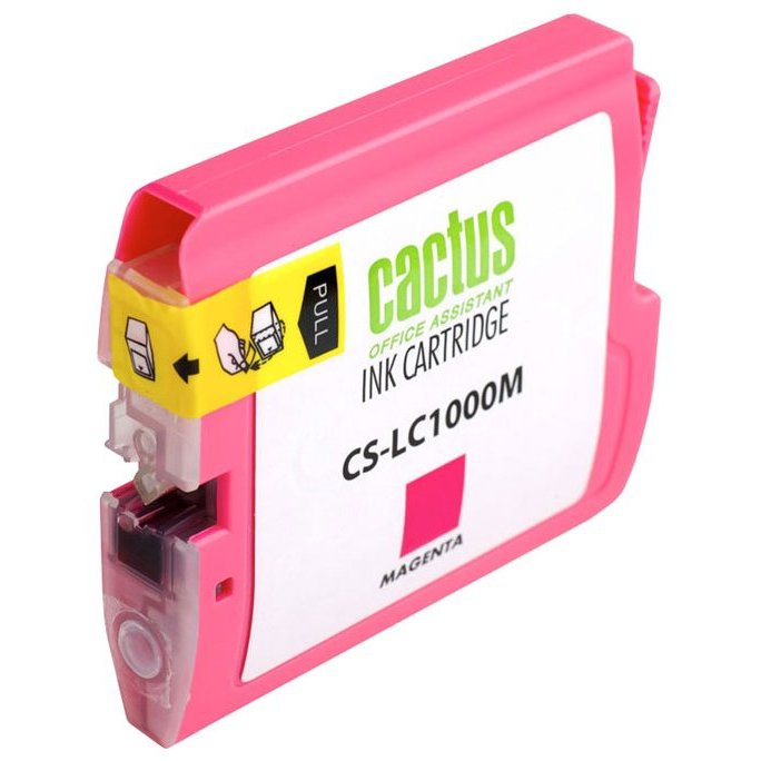 Картридж Cactus струйный CS-LC1000M пурпурный для Brother DCP 130C/330С/MFC-240C/5460CN (20мл) CS-LC1000M CS-LC1000M