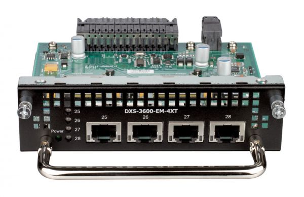 Модуль D-Link Module for DXS-3600-16S and DXS-3600-32S with 4 10GBase-T ports DXS-3600-EM-4XT/A1A DXS-3600-EM-4XT/A1A