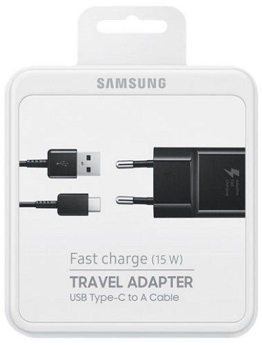 Зарядное устройство Samsung 2A для Samsung кабель USB Type C черный EP-TA20EBECGRU EP-TA20EBECGRU