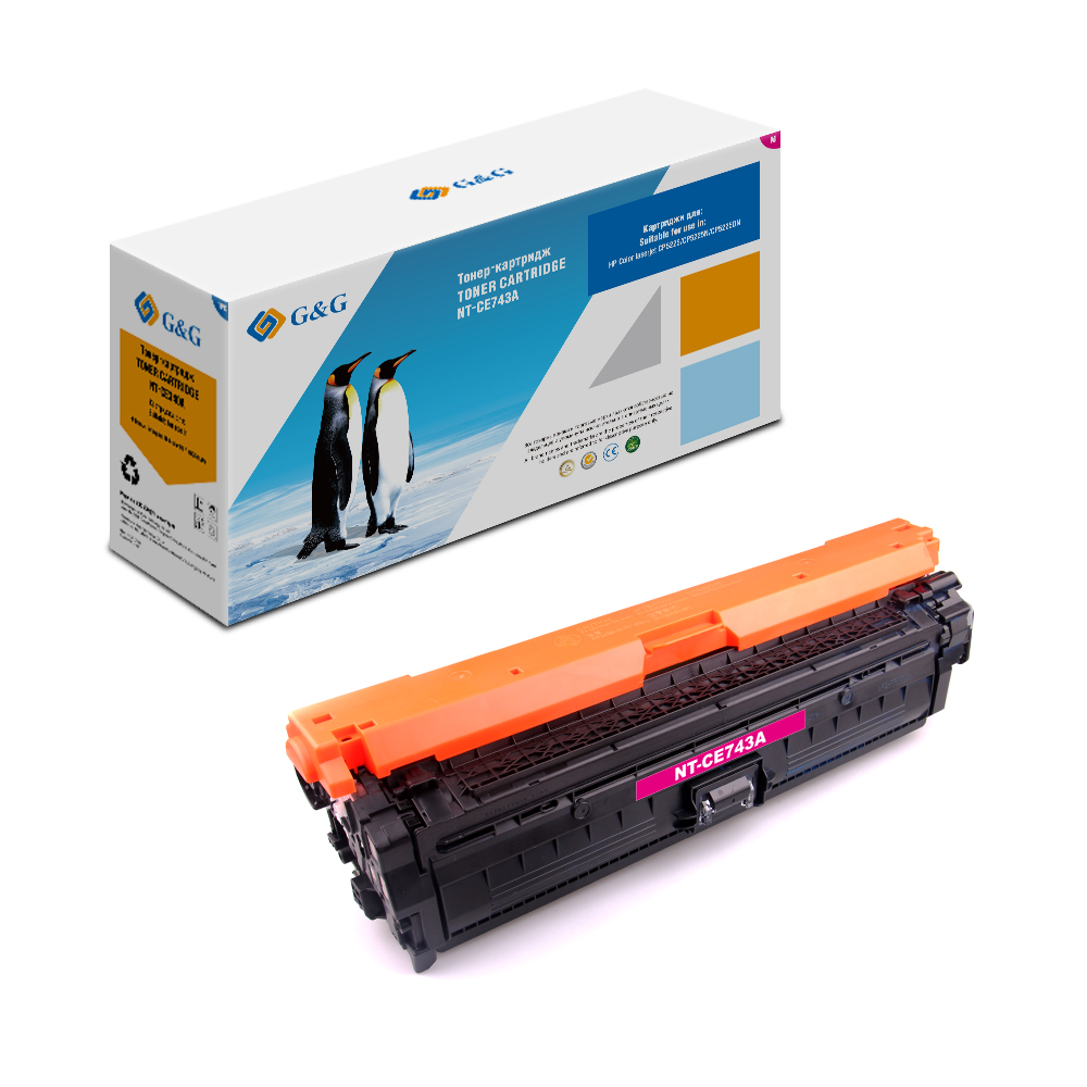 Тонер-картридж G&G пурпурный для НР LaserJet CP5225/CP5225N/CP5225DN (7300стр) NT-CE743A NT-CE743A