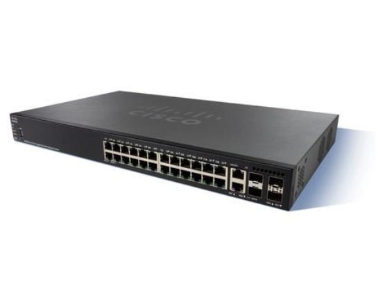 Коммутатор Cisco SB 24-port Gigabit PoE Stackable SG550X-24MP-K9-EU SG550X-24MP-K9-EU