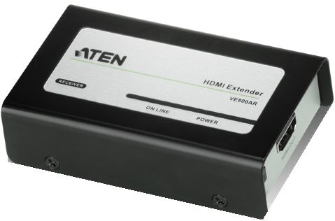 Удлинитель ATEN HDMI, 60 м., 2xUTP Cat5e, HDMI+2xRJ45, F, без шнуров, Б.П.220> 5V VE800AR-AT-G VE800AR-AT-G