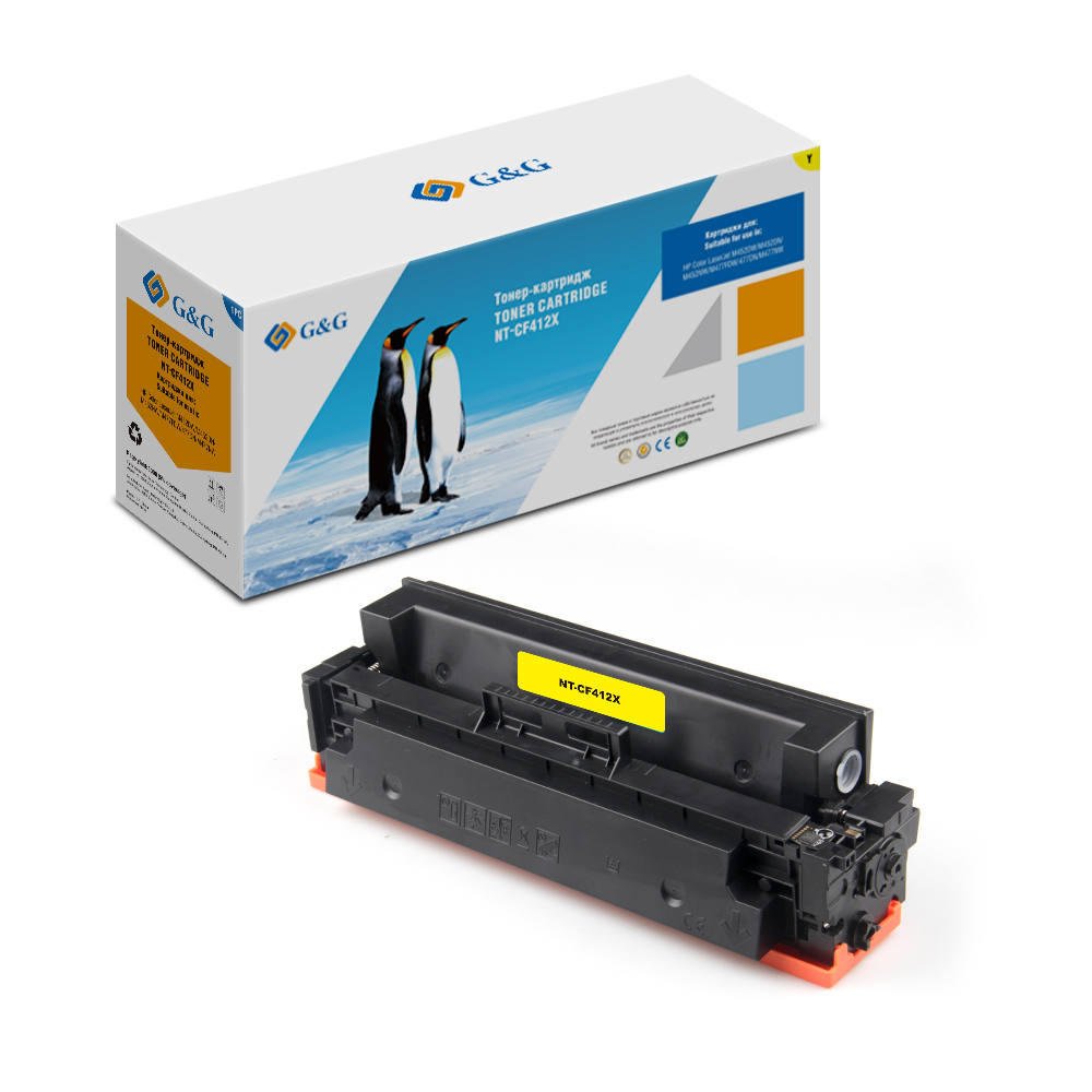 Тонер-картридж G&G желтый для НР LaserJet Color M452 dn/dw/nw M477 fdn/fdw/fnw (5000стр) NT-CF412X NT-CF412X