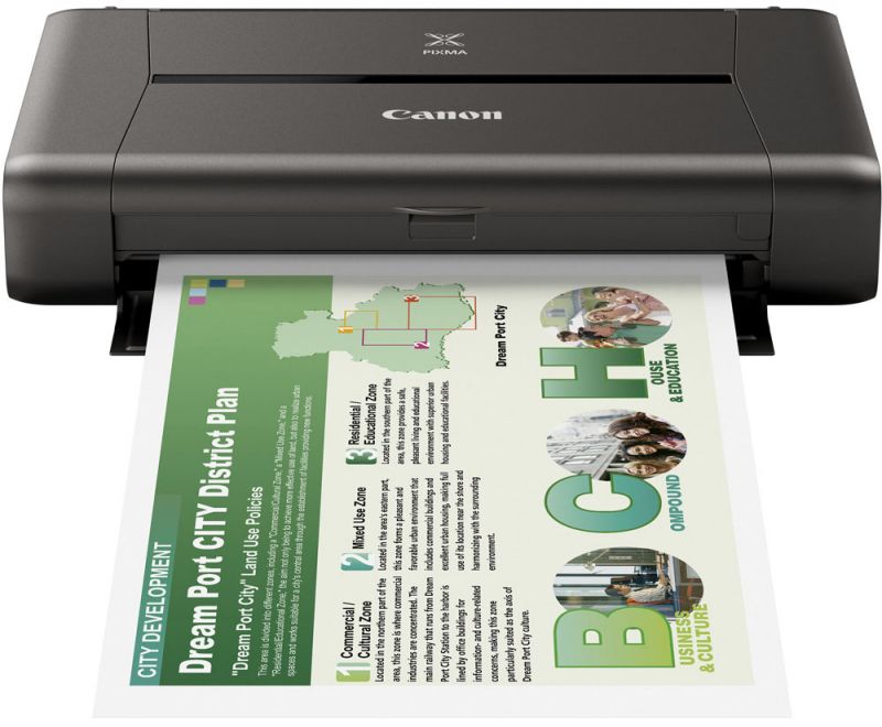 Принтер Canon IP-110 with battery, A4, 9600 x 2400 dpi, А4, WiFi, USB, AirPrint, Battery 9596B029 9596B029 #4