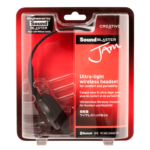 Наушники Creative с микрофоном Sound Blaster Jam черный накладные BT оголовье 70GH030000000 70GH030000000