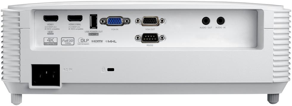 Проектор Optoma HD29HST Full 3D для домашнего кинотеатра,DLP,Full HD(1920x1080),подд.HDR,4000 ANSI Lm,50000:1,16:9;TR 0.49:1; HDMI v2.0 x 1; HDMI v1,4a+MHL x 1; VGA x1; AudioIN x1; AudioOut 3.5mm;USB-A 1.5A; RS232; 10Вт.;26/28dB;белый E1P0A3BWE1Z1 E1P0A3BWE1Z1 #2
