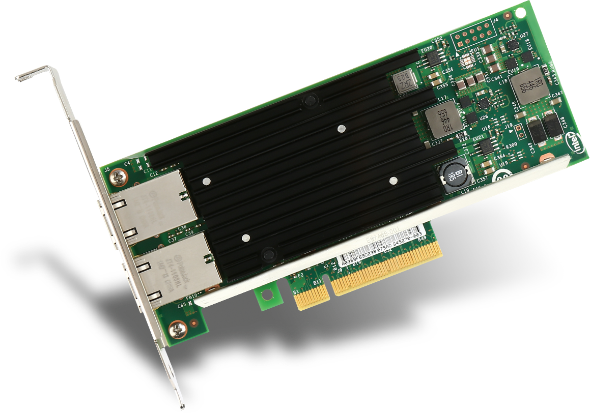Сетевой адаптер Dell EMC Intel X540 Dual Port 10G BASE-T Server Adapter - Kit, Cu, Low Profile PCIE 540-BBDT 540-BBDT