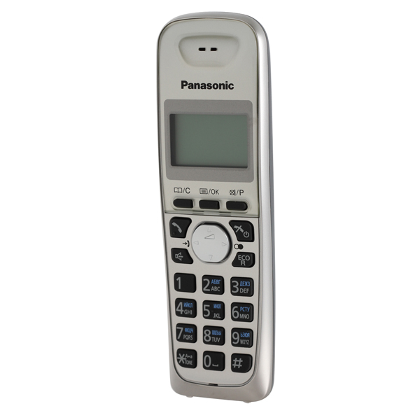 Телефон DECT Panasonic АОН, дисплей, подсветка дисплея,часы, 50 ном., полифония, спикерфон (платиновый) KX-TG2511RUN KX-TG2511RUN