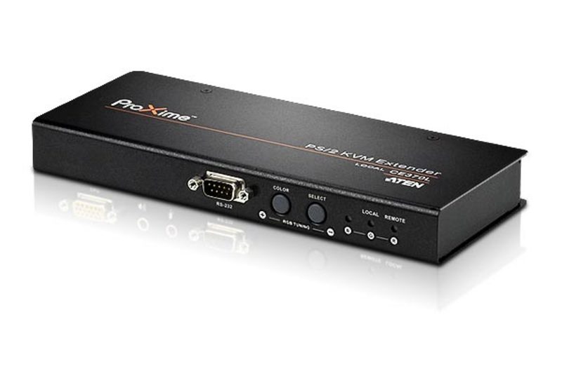 Удлинитель ATEN KVM PS/2+AUDIO+RS232, 300 м., 1xUTP Cat5e, c KVM-шнуром PS2x1.8м., Б.П.220> 5.3V CE370-AT-G CE370-AT-G