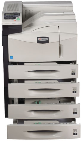 Принтер Kyocera FS-9530DN A3, 1200 dpi, 128Mb, 51 ppm A4/26 ppm A3, автоматический дуплекс, LPT, USB 2.0, Network, PCL, KPDL 1102G13NL0 1102G13NL0