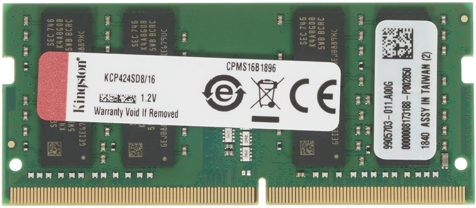 Модуль памяти Kingston Branded DDR4 16GB (PC4-19200) 2400MHz SRx8 KCP424SD8/16 KCP424SD8/16