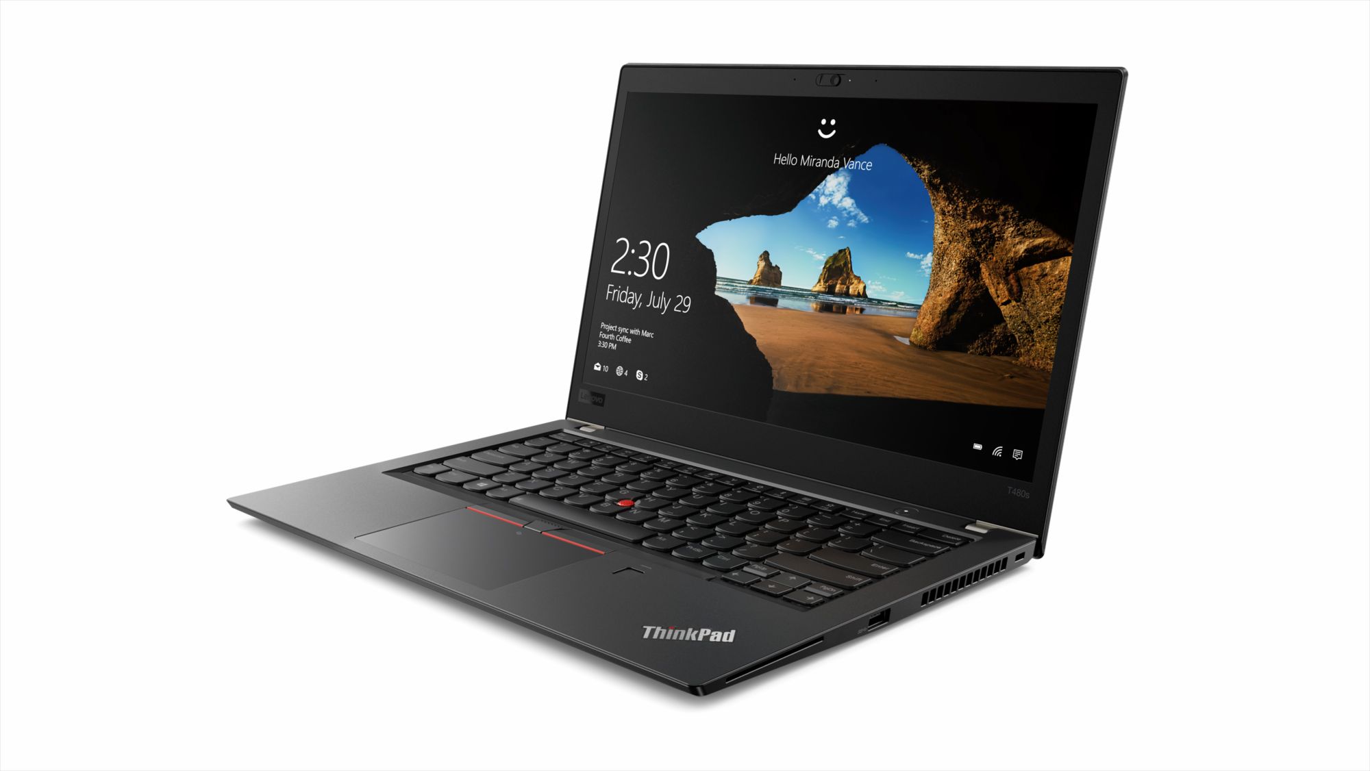 Ноутбук Lenovo ThinkPad T480s 14" FHD 1920x1080 IPS, i5-8250U (1.60 GHz), 8GB DDR4, 256GB SSD, Intel UHD 620, no ODD,WiFi, BT,Non-WWAN, FPR+SCR,720 20L7001VRT 20L7001VRT
