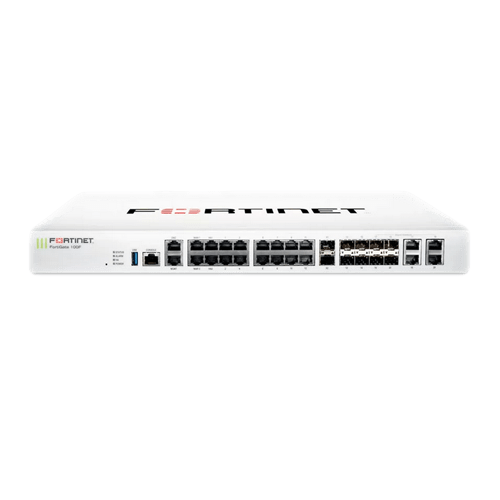 Межсетевой экран Fortinet 22 x GE RJ45 ports, 4 SFP ports, 2x 10G SFP+ FortiLinks FG-100F FG-100F