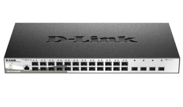Коммутатор D-Link L2 Managed Switch with 24 100/1000Base-X SFP ports and 4 10GBase-X SFP+ ports, блок питания DC DGS-1210-28XS/ME/DC DGS-1210-28XS/ME/DC