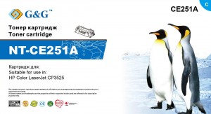 Тонер-картридж G&G голубой для HP LaserJet CP3525 (8000стр) NT-CE251A NT-CE251A