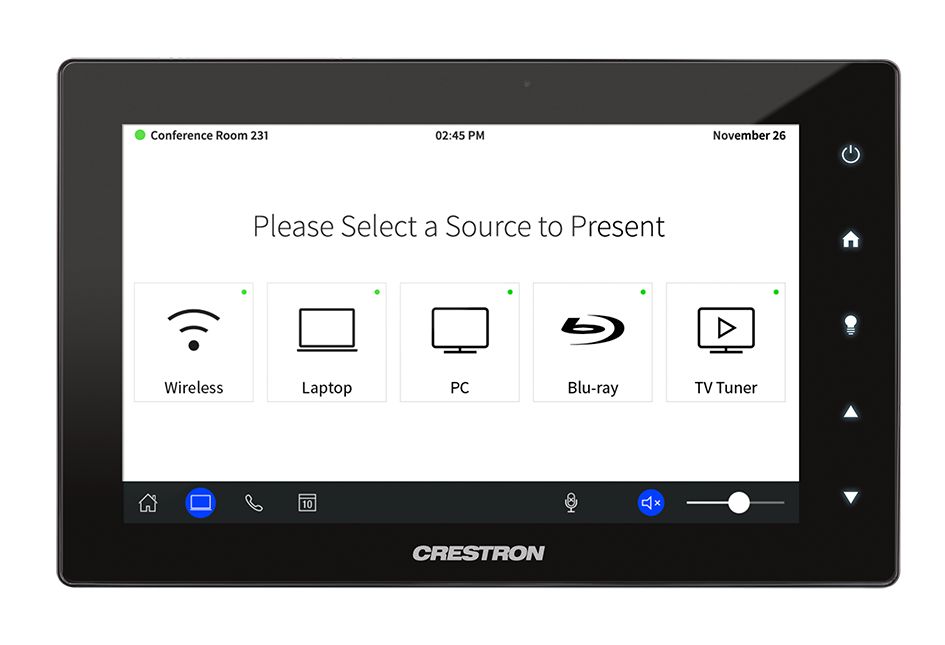 Панель управления Crestron 7” Touch Screen without Camera, Microphone, or PinPoint™ Beacon; Black Smooth TSW-760-NC-B-S TSW-760-NC-B-S #2