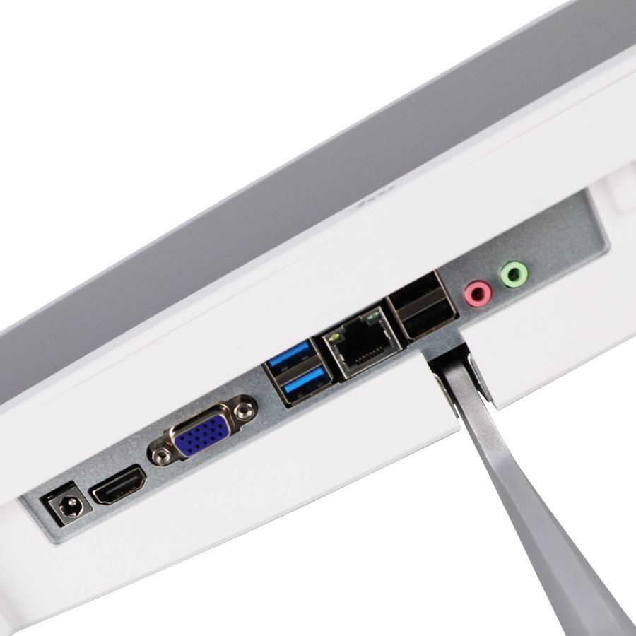 Моноблок iRU Office P2320P 23.8" Full HD Ryzen 5 PRO 2400GE (3.2) 8Gb 1Tb SSD120Gb RX Vega 11 Windows 10 Home Single Language 64 GbitEth WiFi BT 120W Cam белый 1920x1080 1561449 1561449