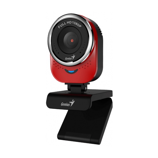 Веб-камера Genius QCam 6000 Red красная, 2Mp, FHD 1080p@30fps, угол обзора 90°, поворотная 360°, универсальный держатель, USB2.0, кабель 1.5м 32200002401 32200002401