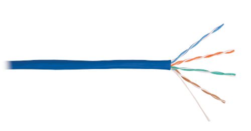 Кабель NIKOLAN U/UTP 4 пары, Кат.5e (Класс D), тест по ISO/IEC, 100МГц, 24AWG (0,50мм), синий, 305м NKL 4100A-BL NKL 4100A-BL