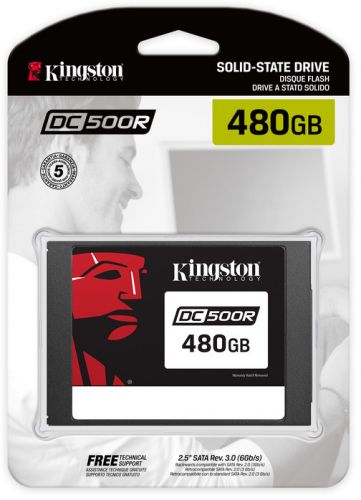 Твердотельный накопитель Kingston 2.5" 480GB Enterprise SSD SATA 6Gb/s, 555/500, IOPS 98/12K, MTBF 2M, 3D TLC, 438TBW, 0.5DWPD, RTL SEDC500R/480G SEDC500R/480G