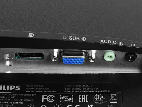 Монитор Philips 23,8" 243S7EYMB 1920x1080 IPS W-LED 16:9 5ms VGA DP 20M:1 178/178 250cd Speakers Speakers HAS Pivot Swivel Tilt Blak 243S7EYMB/01 243S7EYMB/01