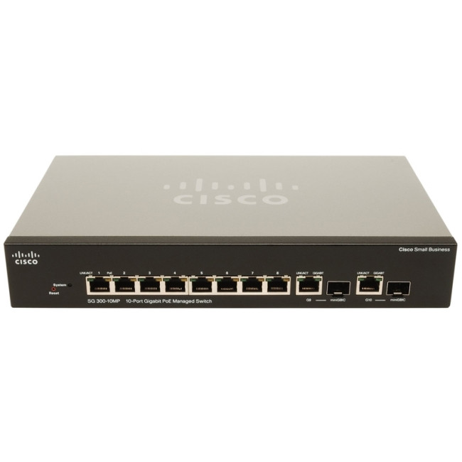 Коммутатор Cisco SB 10-портовый Gigabit Max-PoE управляемый коммутатор SRW2008MP-K9-EU SRW2008MP-K9-EU