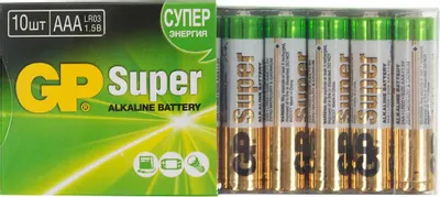 Батарея GP Super Alkaline 24A LR03 AAA (10шт. уп) GP 24A-B10