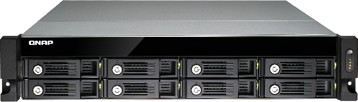 Сетевой RAID-накопитель QNAP 8 отсеков для HDD, 19", 2БП, Intel G3250 3,2 ГГц, 4ГБ. Направляющие в комплект не входят. TVS-871U-RP-PT-4G TVS-871U-RP-PT-4G