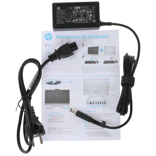 Моноблок HP 27-dp0024ur NT 27" FHD(1920x1080) Pentium Gold G6400T, 4GB DDR4 2666 (1x4GB), SSD 128Gb, Intel Internal Graphics, noDVD, kbd&mouse wired, HD Webcam, Natural Silver, FreeDos, 1Y Wty 14Q57EA 14Q57EA