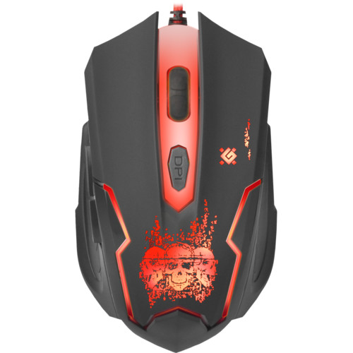 Мышь Defender проводная игровая  Skull GM-180L оптика,6кнопок,800-3200dpi 52180 52180