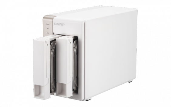 Сетевой RAID-накопитель QNAP 2 отсека для HDD, HDMI-порт. Intel Celeron J1800 2,41 ГГц, 4ГБ. TS-251-4G TS-251-4G