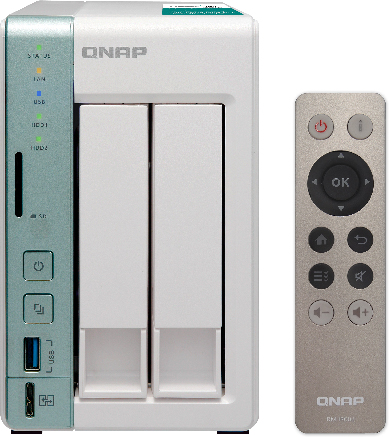 Сетевой RAID-накопитель QNAP 2 отсека для HDD, с функцией USB Quick Access. Intel Celeron N3060 1,6 ГГц (до 2,48 ГГц), 2 ГБ RAM TS-251A-2G TS-251A-2G