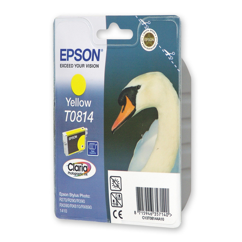 Картридж Epson желтый для EPS ST Photo R270 / 290 / 390, RX590 / 610 / 690 (повышенной ёмкости) C13T08144A10/C13T11144A10
