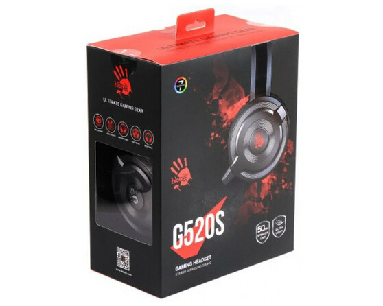 Наушники с микрофоном A4Tech Bloody G520S , серый, 2м, мониторные, USB, RTL {10} (953177)  G520S G520S