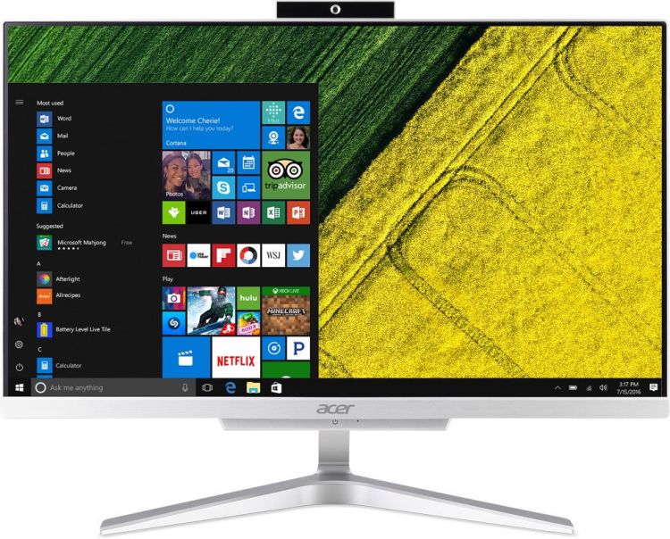 Моноблок Acer Aspire C22-860 silver 21.5" (FHD i3-7100U, 4Gb, 500Gb, DOS, k+m) (DQ.B93ER.001) DQ.B93ER.001