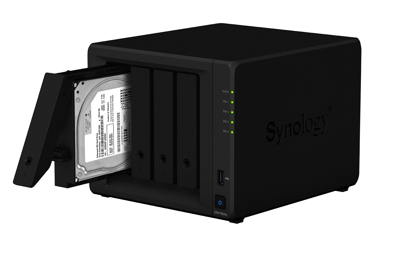 Сетевое хранилище Synology DS418play, 4xHDD (без HDD), 2*GLAN, 2*USB3.0 (DS418play) DS418play