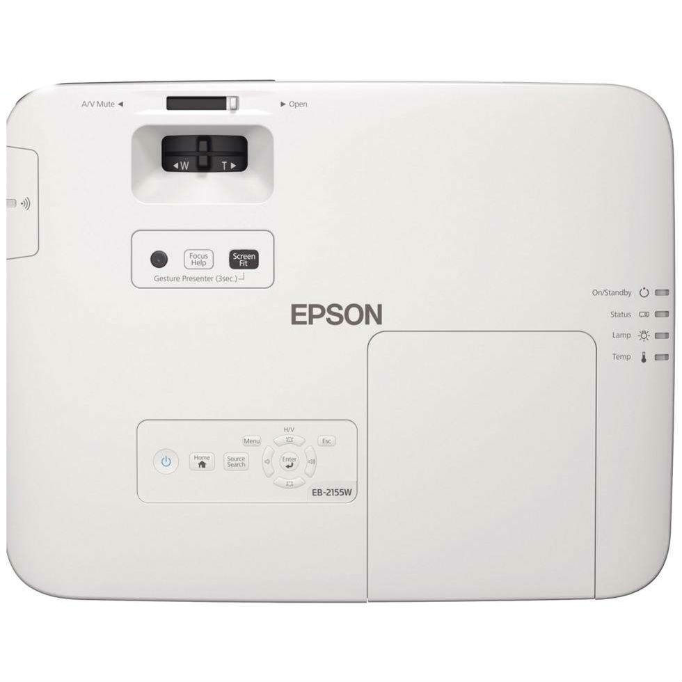 Проектор Epson EB-2140W WXGA (1280x800), основной формат - 16:10, 4200 lm, 15 000:1,  RJ45 x1, Wi-fi (опция), 4.2 кг. V11H819040 V11H819040