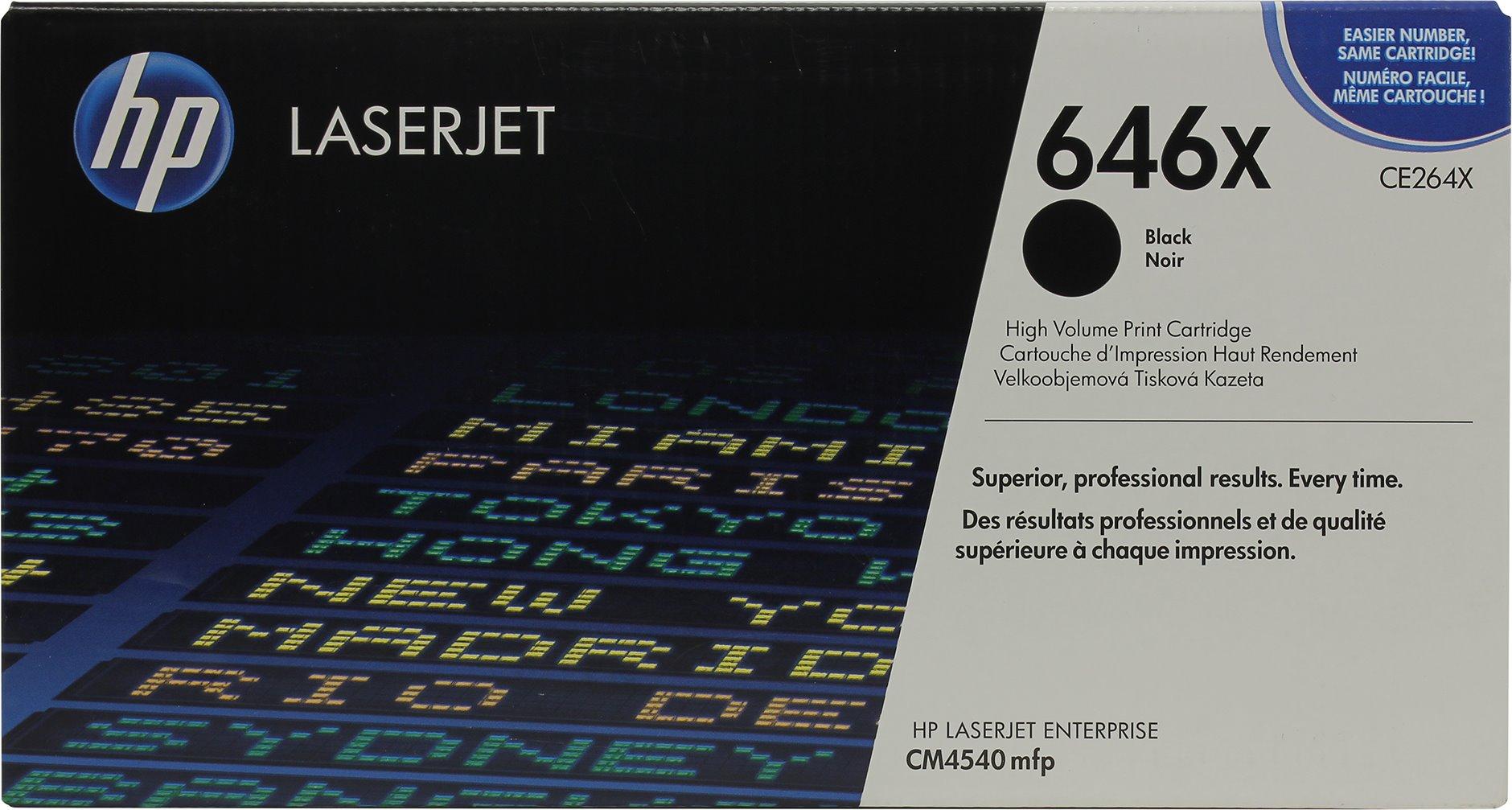 Тонер-картридж HP 646X Black для CM4540/f/fskm (8500 стр) CE264X CE264X