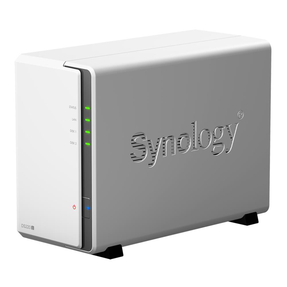 СХД Synology DS220J Realtek RTD1296 4C 1.4GHz,512Mb DDR4,2*2.5/3.5" SATA,RAID 0,1,2*USB3.0,1GE,iSCSI,2*IPcam(upto 12)/PS/2YW DS220j DS220j
